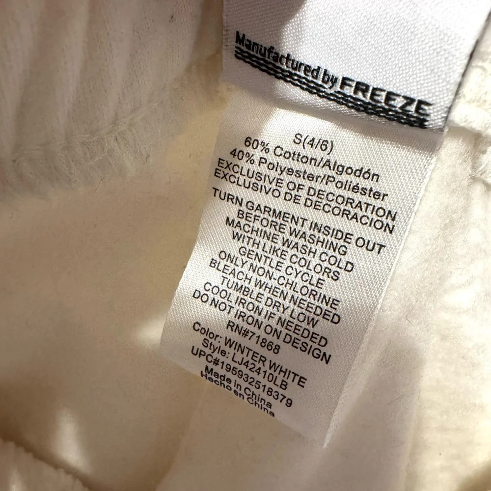 NWT Disney Mickey Mouse Design Women's Winter White Jogger   SMALL  #4 - Picture 11 of 12